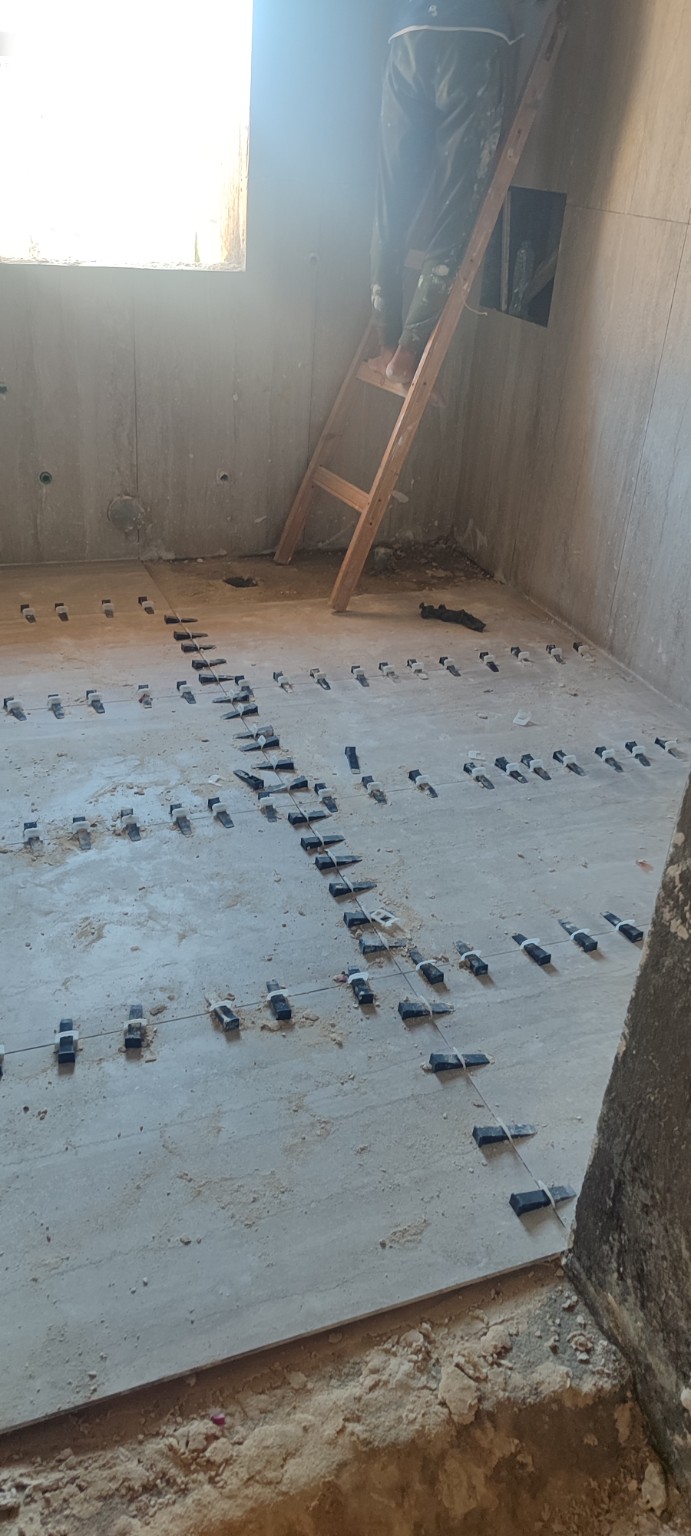 Floor tile installation